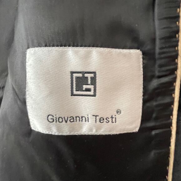 Giovanni Testi Metallic Velvet Shawl Collar Slim Fit Tuxedo Jacket SIze 44R - Picture 5 of 7